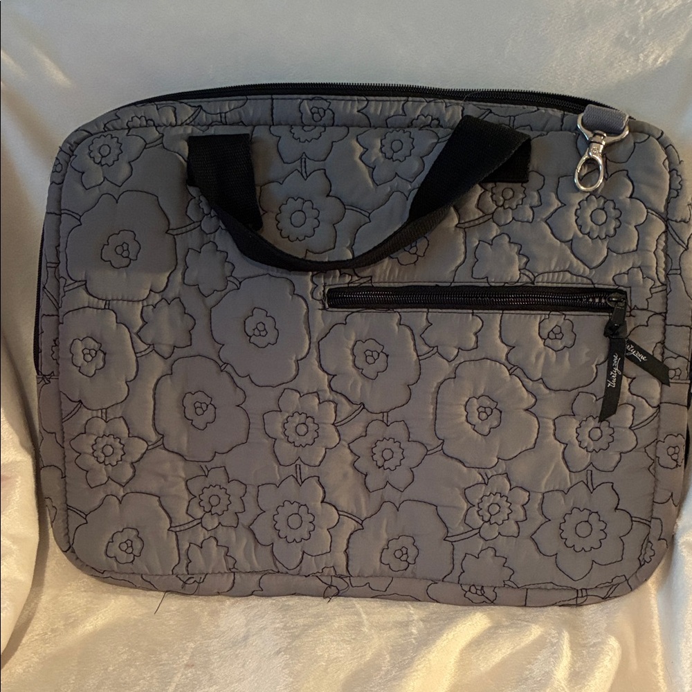 Thirty One floral quilted laptop bag without a strap.  VGUC 16.5 W x 12.5 L
